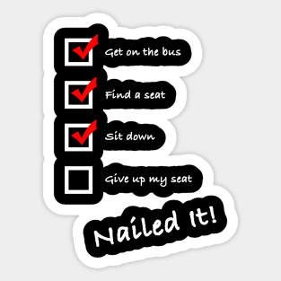 Rosa Parks To Do List Sticker